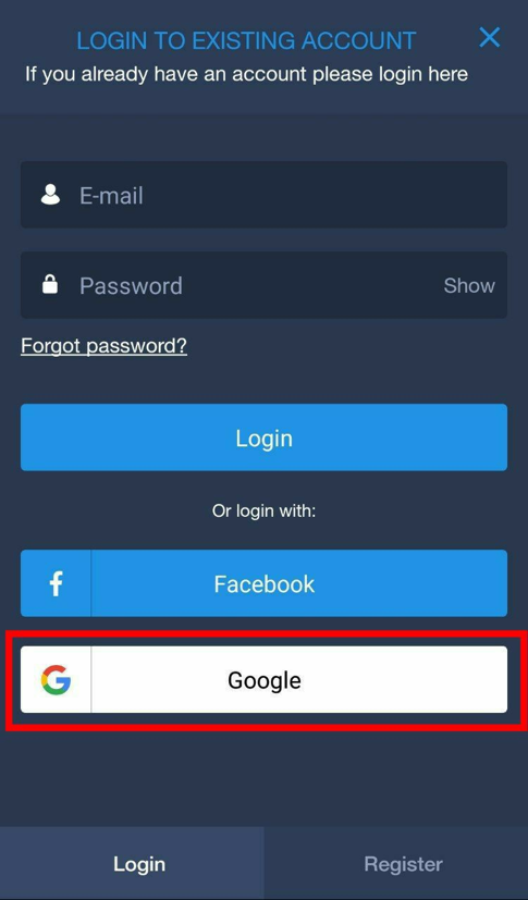 تسجيل الدخول عن طريق حساب جوجل الخاص بك