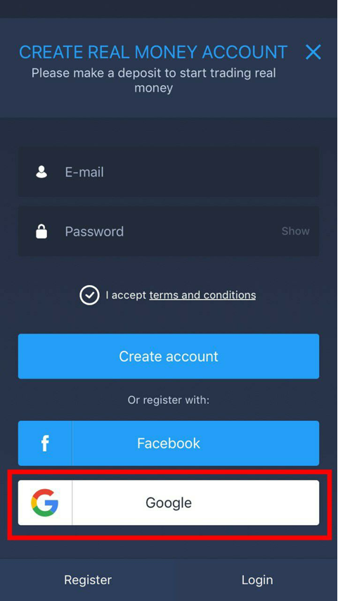 ¿Cómo registrar una cuenta en iOS con gmail?